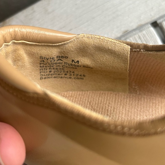 🌖 balera tap shoes tan size 4.0A medium style B60 - Picture 6 of 9